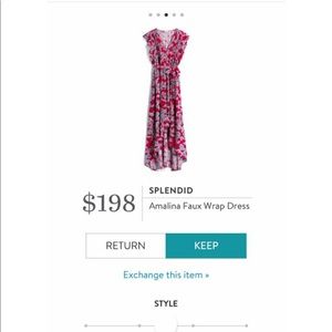 Stitch Fix Splendid Amalina Faux Wrap Dress